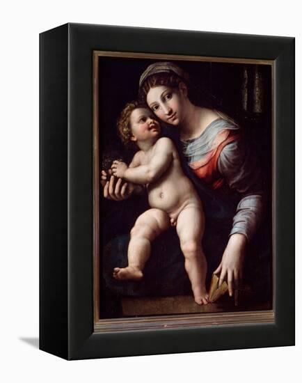 Virgin and Child (Painting, 16Th Century)-Giulio Romano-Framed Premier Image Canvas