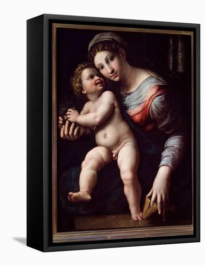 Virgin and Child (Painting, 16Th Century)-Giulio Romano-Framed Premier Image Canvas