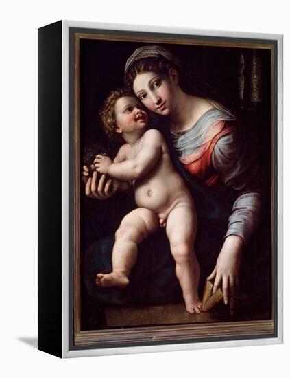 Virgin and Child (Painting, 16Th Century)-Giulio Romano-Framed Premier Image Canvas