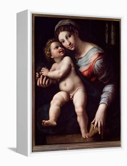 Virgin and Child (Painting, 16Th Century)-Giulio Romano-Framed Premier Image Canvas