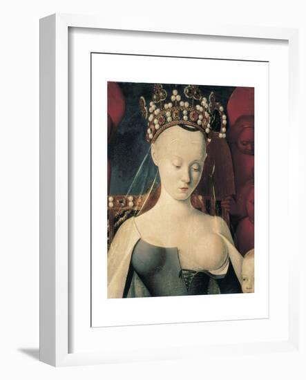 Virgin and Child Surrounded by Angels, Detail-Jean Fouquet-Framed Art Print