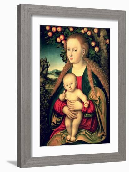 Virgin and Child Under an Apple Tree-Lucas Cranach the Elder-Framed Giclee Print