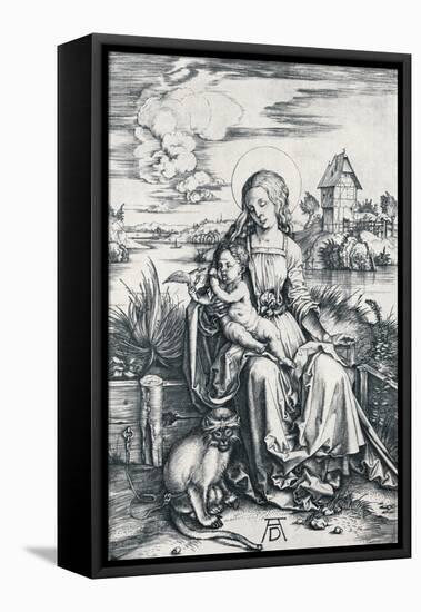 Virgin and Child with a Monkey, 1506-Albrecht Dürer-Framed Premier Image Canvas