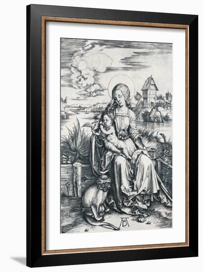 Virgin and Child with a Monkey, 1506-Albrecht Dürer-Framed Giclee Print