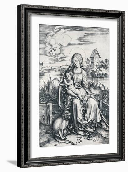 Virgin and Child with a Monkey, 1506-Albrecht Dürer-Framed Giclee Print