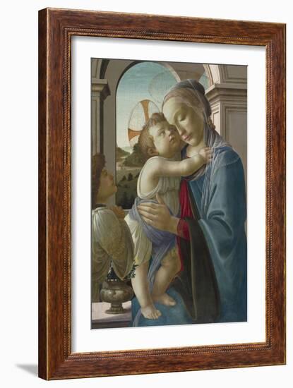 Virgin and Child with an Angel, 1475-85-Sandro Botticelli-Framed Giclee Print