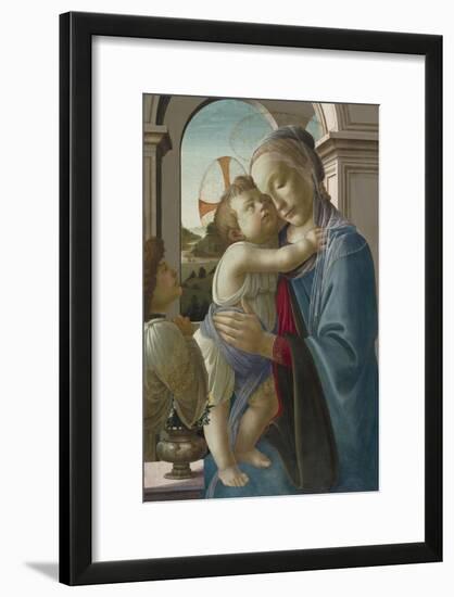 Virgin and Child with an Angel, 1475-85-Sandro Botticelli-Framed Giclee Print