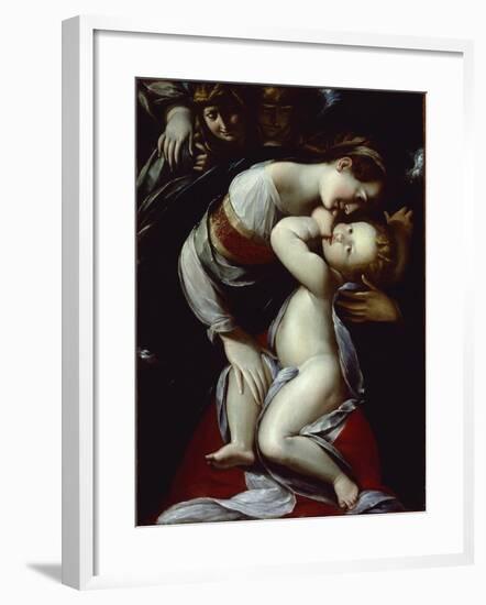 Virgin and Child with Angels, C.1610-Giulio Cesare Procaccini-Framed Giclee Print