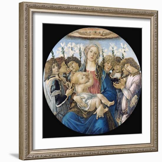 Virgin and Child with Eight Angels-Sandro Botticelli-Framed Giclee Print