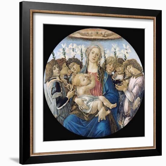 Virgin and Child with Eight Angels-Sandro Botticelli-Framed Giclee Print