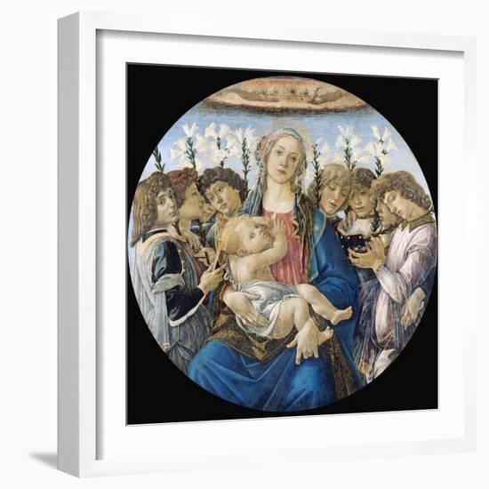 Virgin and Child with Eight Angels-Sandro Botticelli-Framed Giclee Print