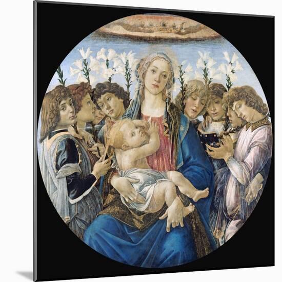 Virgin and Child with Eight Angels-Sandro Botticelli-Mounted Giclee Print