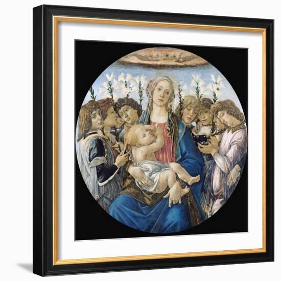 Virgin and Child with Eight Angels-Sandro Botticelli-Framed Giclee Print