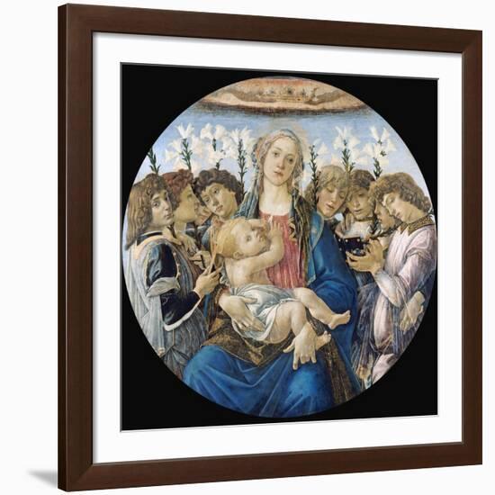 Virgin and Child with Eight Angels-Sandro Botticelli-Framed Giclee Print