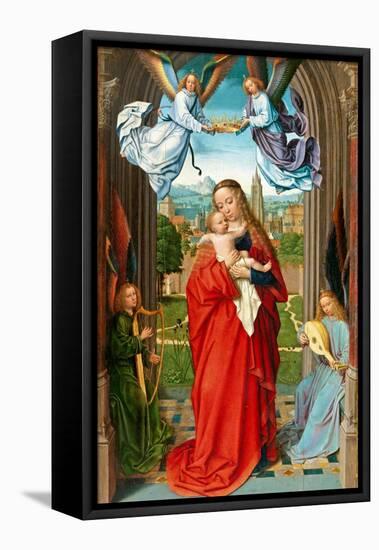 Virgin and Child with Four Angels, c.1510-15-Gerard David-Framed Premier Image Canvas