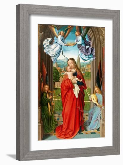 Virgin and Child with Four Angels, c.1510-15-Gerard David-Framed Giclee Print