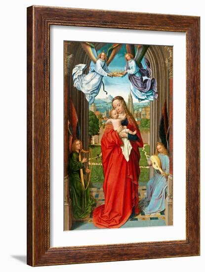 Virgin and Child with Four Angels, c.1510-15-Gerard David-Framed Giclee Print