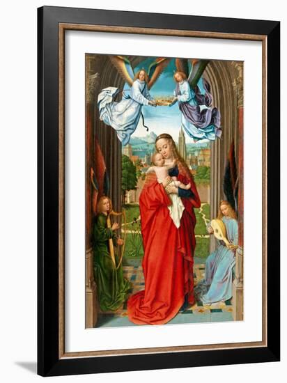 Virgin and Child with Four Angels, c.1510-15-Gerard David-Framed Giclee Print