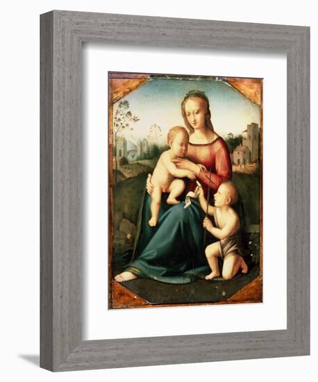 'Virgin and child with John the Baptist as a Boy', 16th century-Unknown-Framed Giclee Print