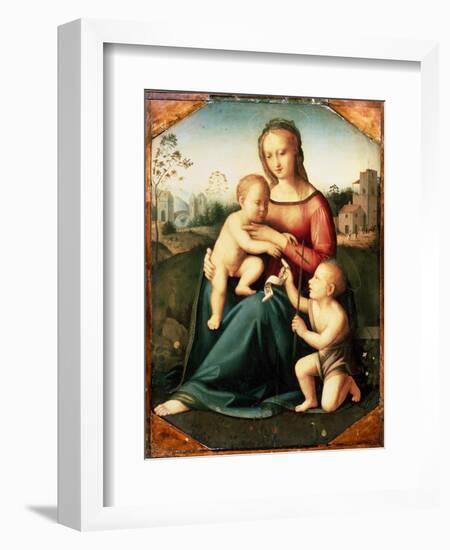 'Virgin and child with John the Baptist as a Boy', 16th century-Unknown-Framed Giclee Print