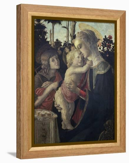 Virgin and Child with John the Baptist-Sandro Botticelli-Framed Premier Image Canvas