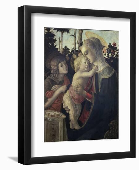 Virgin and Child with John the Baptist-Sandro Botticelli-Framed Giclee Print