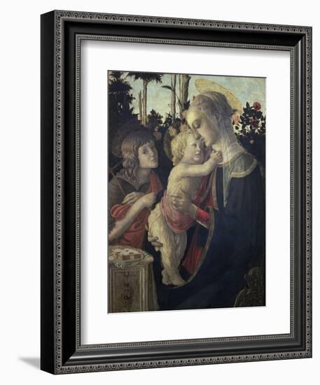 Virgin and Child with John the Baptist-Sandro Botticelli-Framed Giclee Print