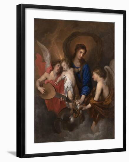 Virgin and Child with Music-Making Angels, c.1630-Anthony van Dyck-Framed Giclee Print
