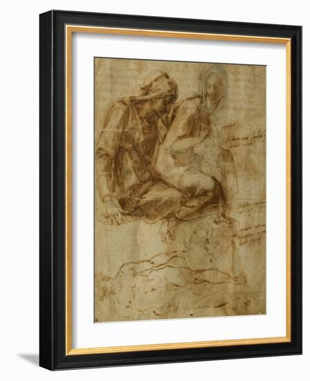 Virgin and Child with Saint Anne-Michelangelo Buonarroti-Framed Giclee Print