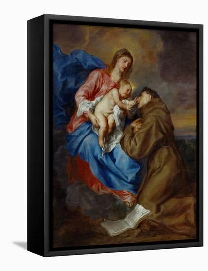 Virgin and Child with Saint Anthony of Padua, 1630-1632-Sir Anthony Van Dyck-Framed Premier Image Canvas