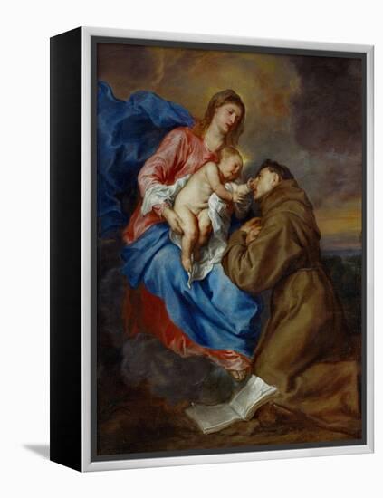 Virgin and Child with Saint Anthony of Padua, 1630-1632-Sir Anthony Van Dyck-Framed Premier Image Canvas