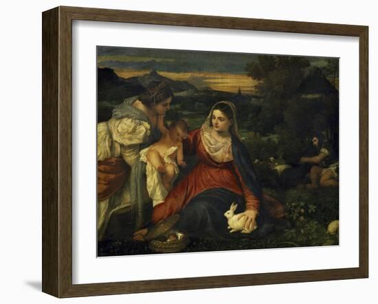 Virgin and Child with Saint Catherine, c.1530-Titian (Tiziano Vecelli)-Framed Giclee Print