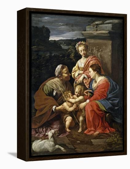 Virgin and Child with Saint Elisabeth,the infant Saint John and Saint Catherine1624-26French Schoo-Simon Vouet-Framed Premier Image Canvas