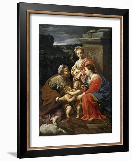 Virgin and Child with Saint Elisabeth,the infant Saint John and Saint Catherine1624-26French Schoo-Simon Vouet-Framed Giclee Print