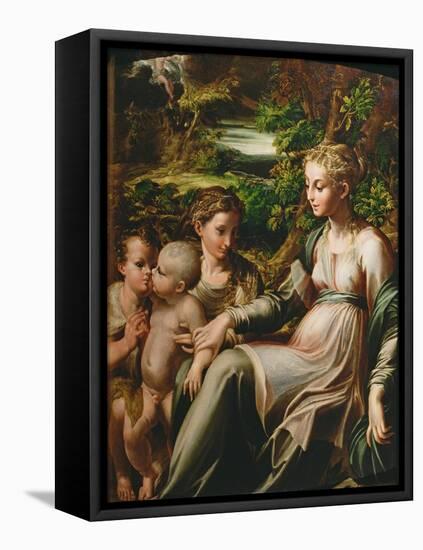 Virgin and Child, with Saints Catherine and John-Parmigianino-Framed Premier Image Canvas