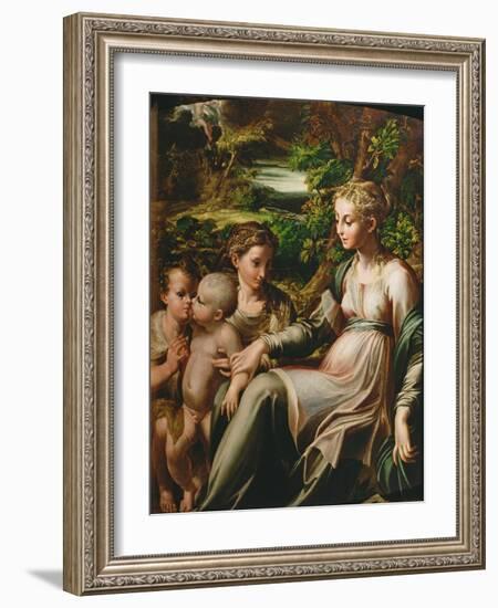 Virgin and Child, with Saints Catherine and John-Parmigianino-Framed Giclee Print