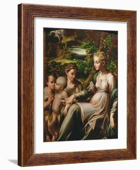 Virgin and Child, with Saints Catherine and John-Parmigianino-Framed Giclee Print