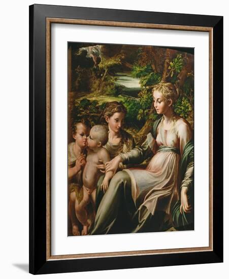 Virgin and Child, with Saints Catherine and John-Parmigianino-Framed Giclee Print