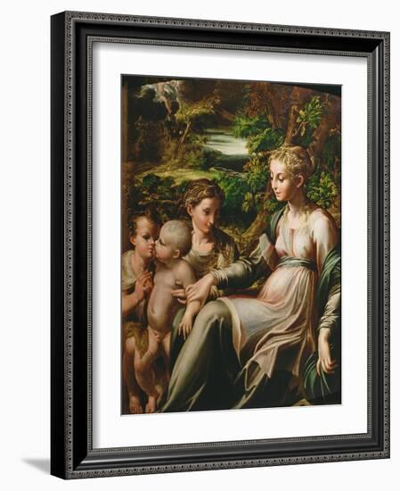 Virgin and Child, with Saints Catherine and John-Parmigianino-Framed Giclee Print