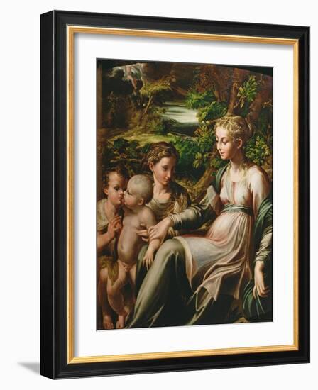 Virgin and Child, with Saints Catherine and John-Parmigianino-Framed Giclee Print