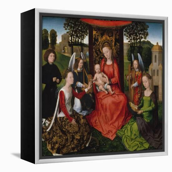 Virgin and Child with Saints Catherine of Alexandria and Barbara, 1480-Hans Memling-Framed Premier Image Canvas