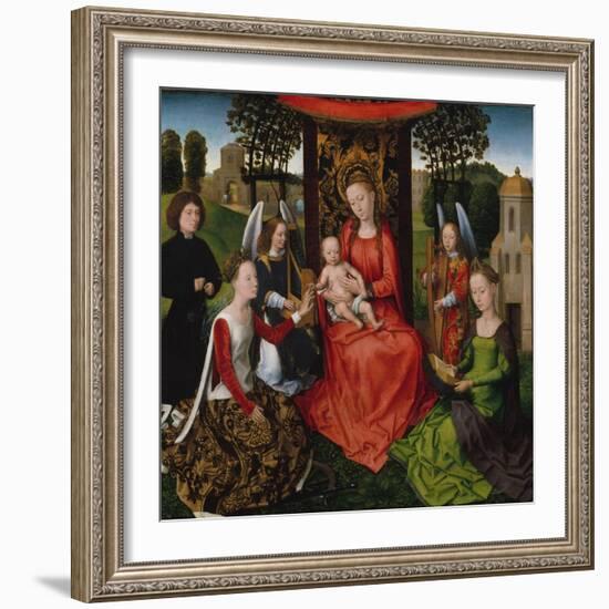 Virgin and Child with Saints Catherine of Alexandria and Barbara, 1480-Hans Memling-Framed Giclee Print