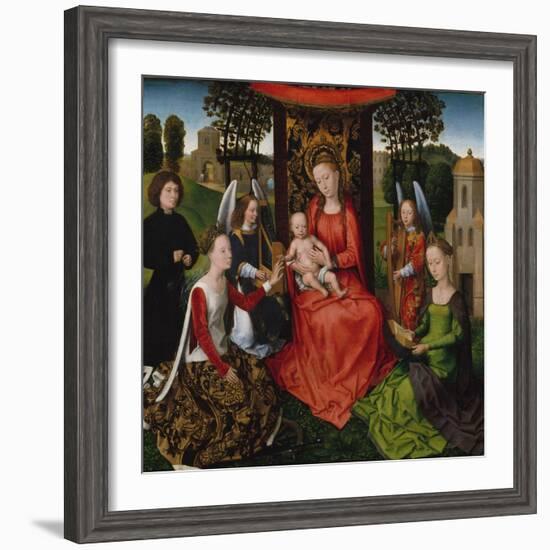 Virgin and Child with Saints Catherine of Alexandria and Barbara, 1480-Hans Memling-Framed Giclee Print
