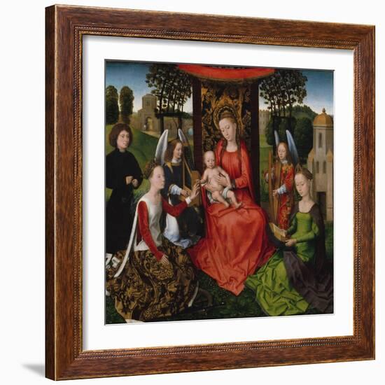 Virgin and Child with Saints Catherine of Alexandria and Barbara, 1480-Hans Memling-Framed Giclee Print