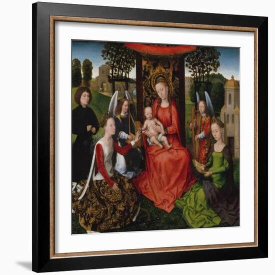 Virgin and Child with Saints Catherine of Alexandria and Barbara, 1480-Hans Memling-Framed Giclee Print