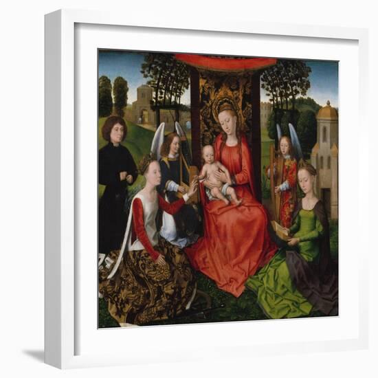 Virgin and Child with Saints Catherine of Alexandria and Barbara, 1480-Hans Memling-Framed Giclee Print