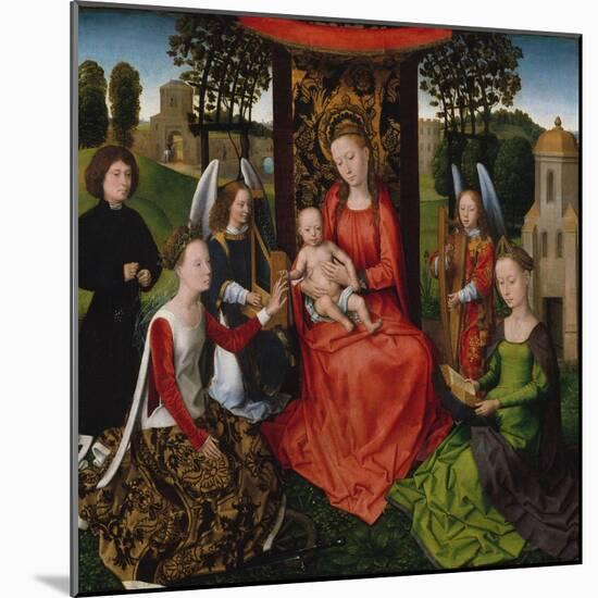 Virgin and Child with Saints Catherine of Alexandria and Barbara, 1480-Hans Memling-Mounted Giclee Print