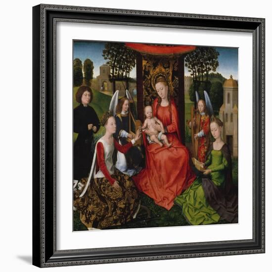 Virgin and Child with Saints Catherine of Alexandria and Barbara, 1480-Hans Memling-Framed Giclee Print