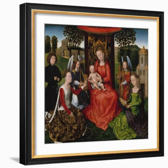 Virgin and Child with Saints Catherine of Alexandria and Barbara, 1480-Hans Memling-Framed Giclee Print