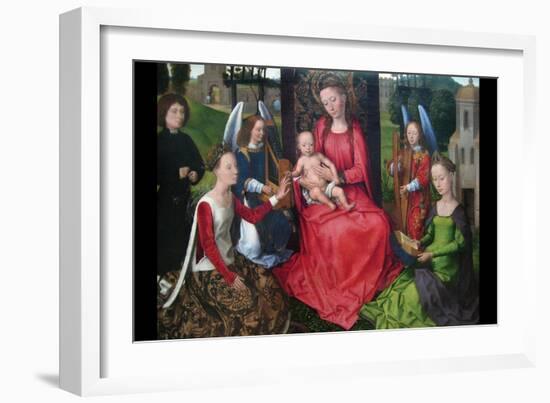 Virgin and Child with Saints Catherine of Alexandria and Barbara, Early 1480S-Hans Memling-Framed Art Print